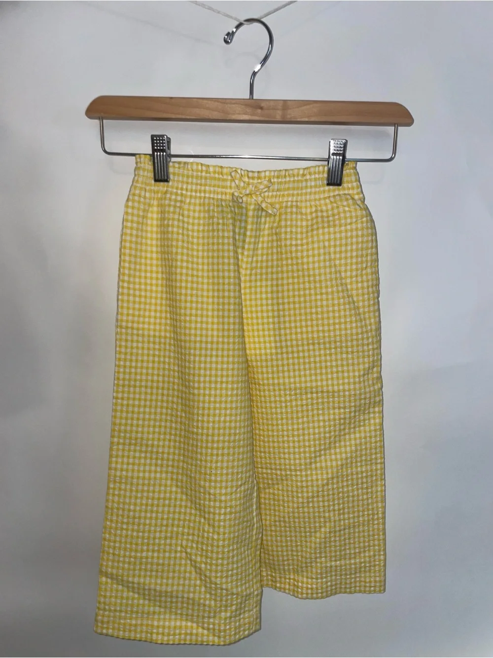 Ralph Lauren Yellow Gingham Peplum Jumpsuit size 4
